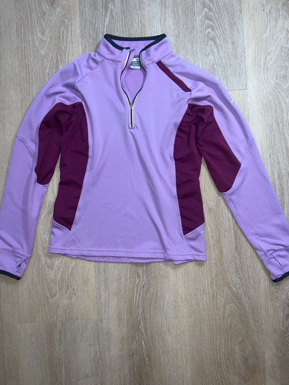 Nike Women's Lavender and Wine Half-Zip Turtleneck Pullover